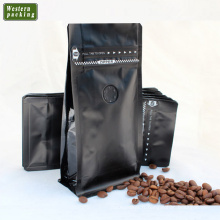 Sacs à café mate stand up avec de la valeur, sacs à café en plastique à fermeture éclair, sacs à café Black Mylar